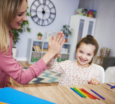 High five my little but smart student